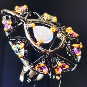 **HP** Hand Crafted 925ss  and certified stones sz7